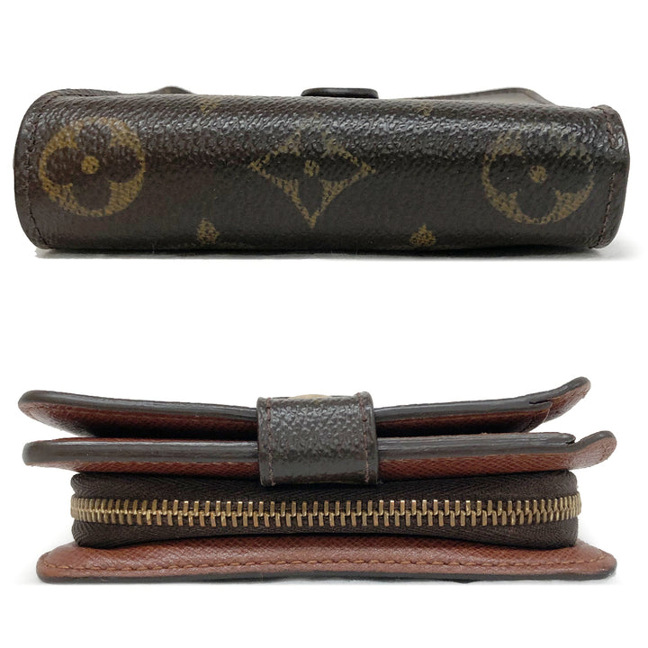 LOUIS VUITTON ルイ・ヴィトン 
 コンパクトジップ  M61667 二つ折り財布 
モノグラムキャンバス/レザー  ブラウン/茶 LV 中古
