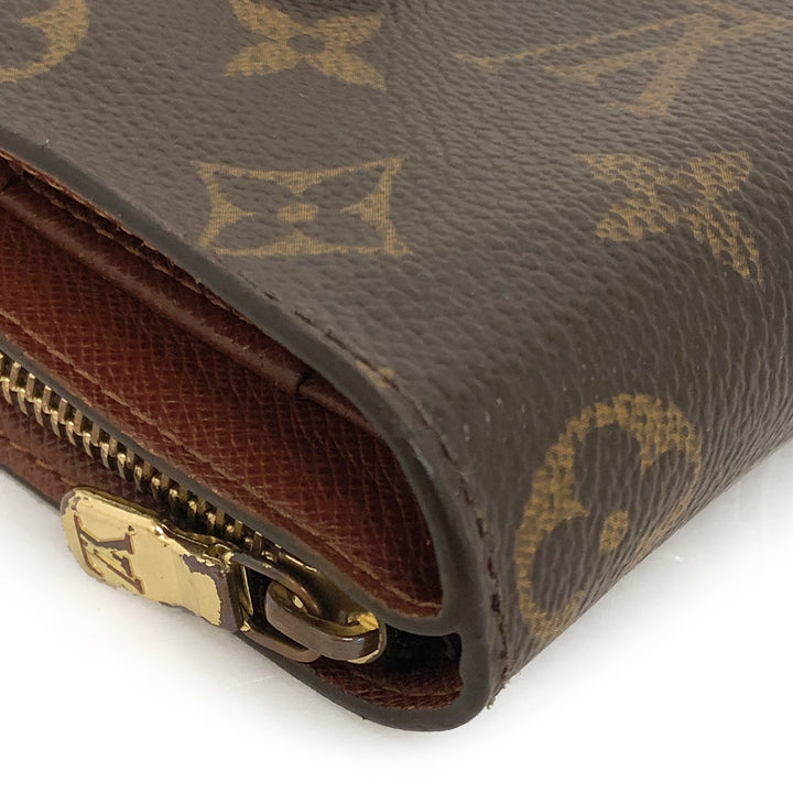 LOUIS VUITTON ルイ・ヴィトン 
 コンパクトジップ  M61667 二つ折り財布 
モノグラムキャンバス/レザー  ブラウン/茶 LV 中古
