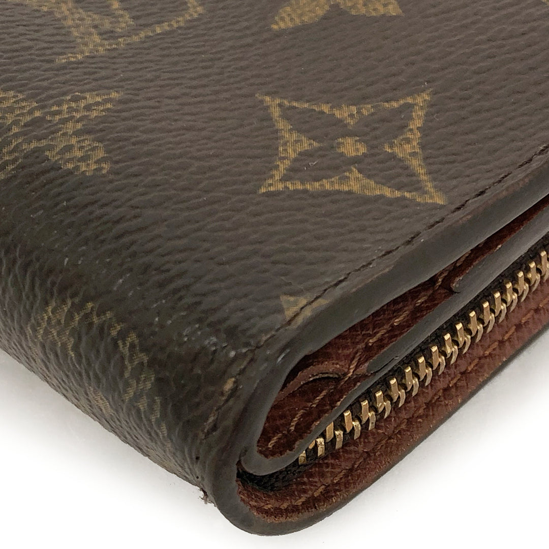 LOUIS VUITTON ルイ・ヴィトン 
 コンパクトジップ  M61667 二つ折り財布 
モノグラムキャンバス/レザー  ブラウン/茶 LV 中古
