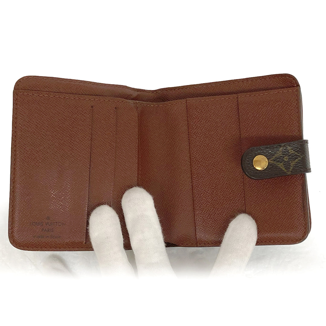 LOUIS VUITTON ルイ・ヴィトン 
 コンパクトジップ  M61667 二つ折り財布 
モノグラムキャンバス/レザー  ブラウン/茶 LV 中古