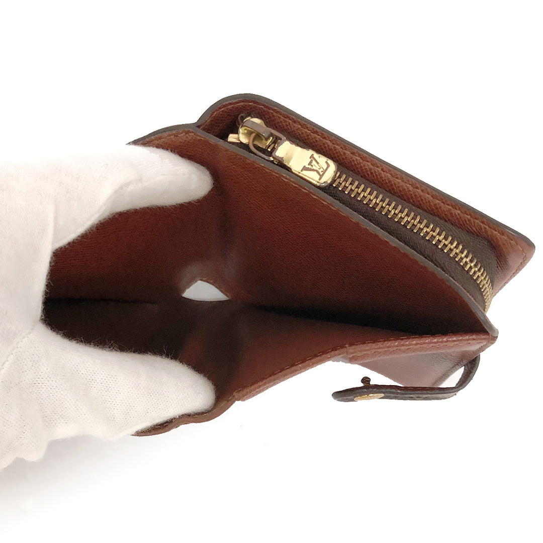 LOUIS VUITTON ルイ・ヴィトン 
 コンパクトジップ  M61667 二つ折り財布 
モノグラムキャンバス/レザー  ブラウン/茶 LV 中古
