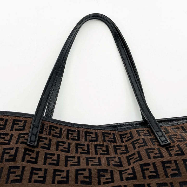 FENDI フェンディ 
 ズッキーノ 8BH074 トートバッグ 
ナイロン ブラウン