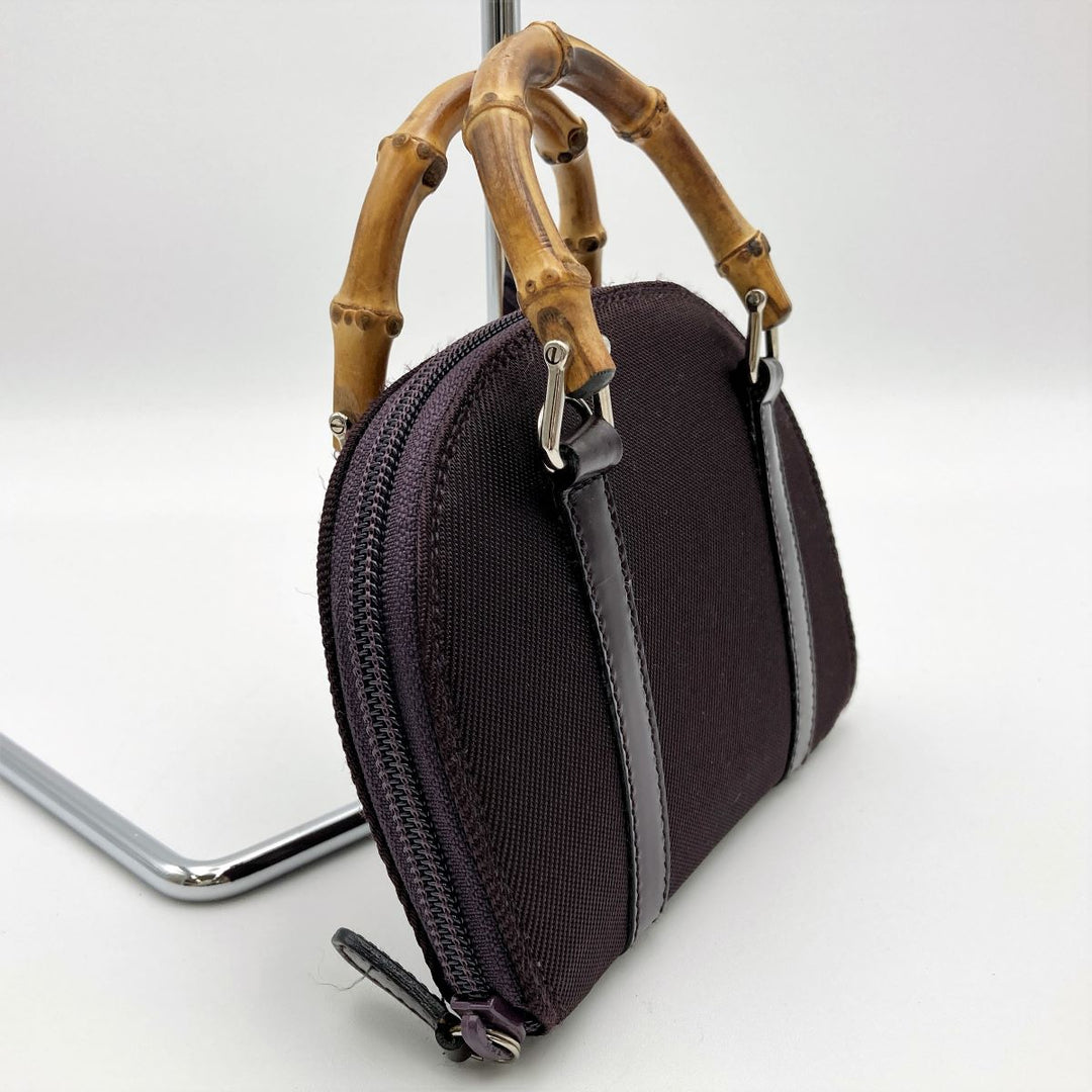 GUCCI グッチ 
 039-1705-0701 ショルダーバッグ 
キャンバス/バンブー  パープル
