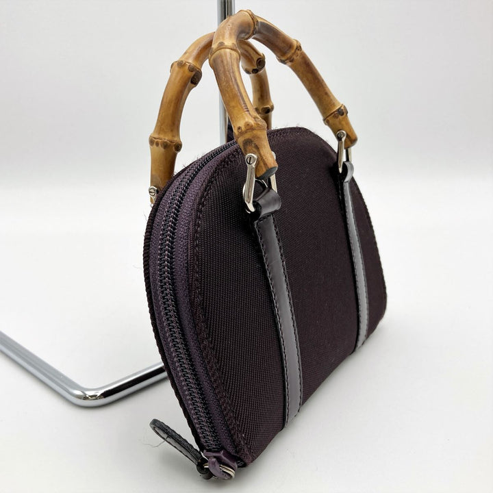 GUCCI グッチ 
 039-1705-0701 ショルダーバッグ 
キャンバス/バンブー  パープル