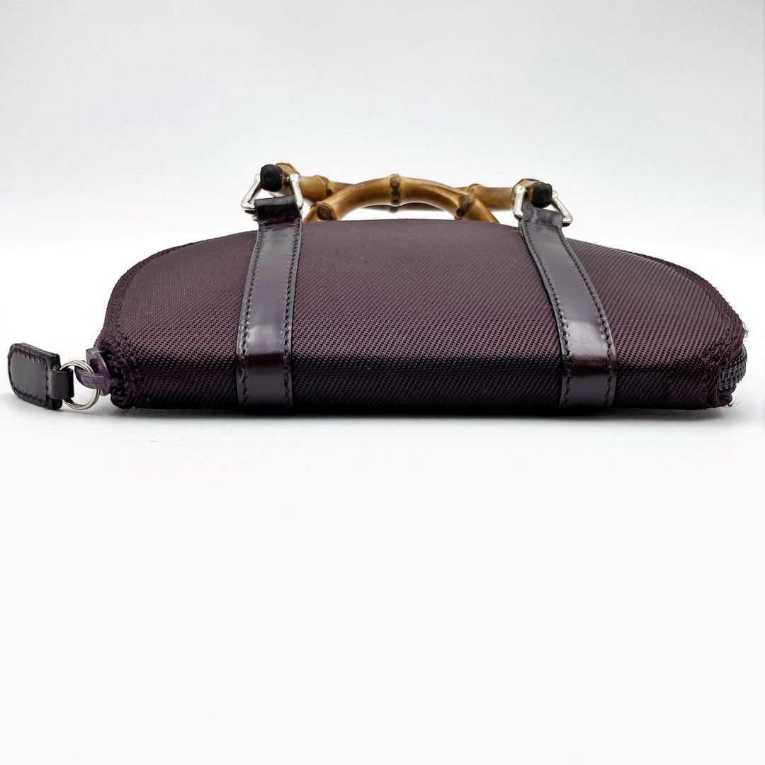 GUCCI グッチ 
 039-1705-0701 ショルダーバッグ 
キャンバス/バンブー  パープル