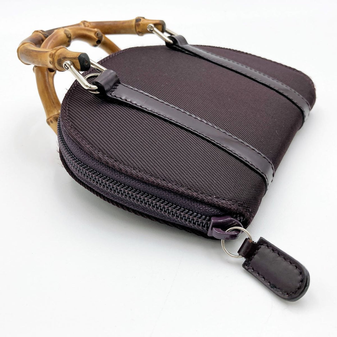 GUCCI グッチ 
 039-1705-0701 ショルダーバッグ 
キャンバス/バンブー  パープル