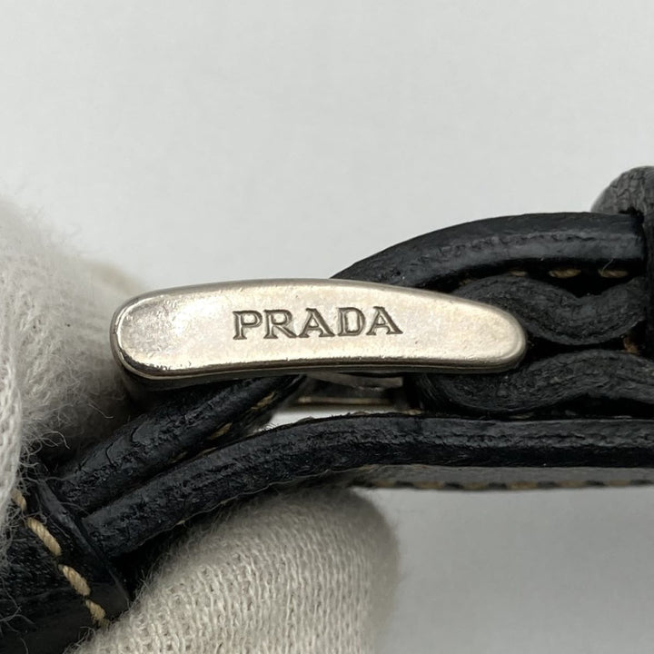 PRADA プラダ 
 BR2206 ショルダーバッグ 
ナイロン/レザー  ブラック