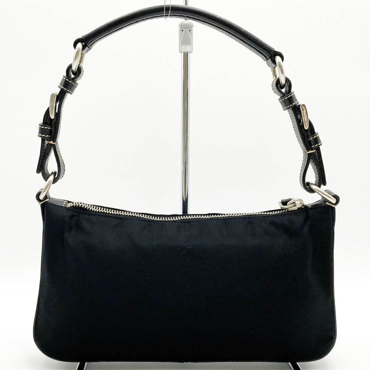PRADA プラダ 
 BR2206 ショルダーバッグ 
ナイロン/レザー  ブラック