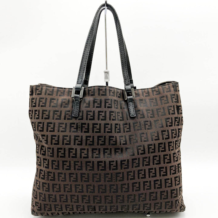 FENDI フェンディ 
 8BH073 トートバッグ 
キャンバス ブラウン