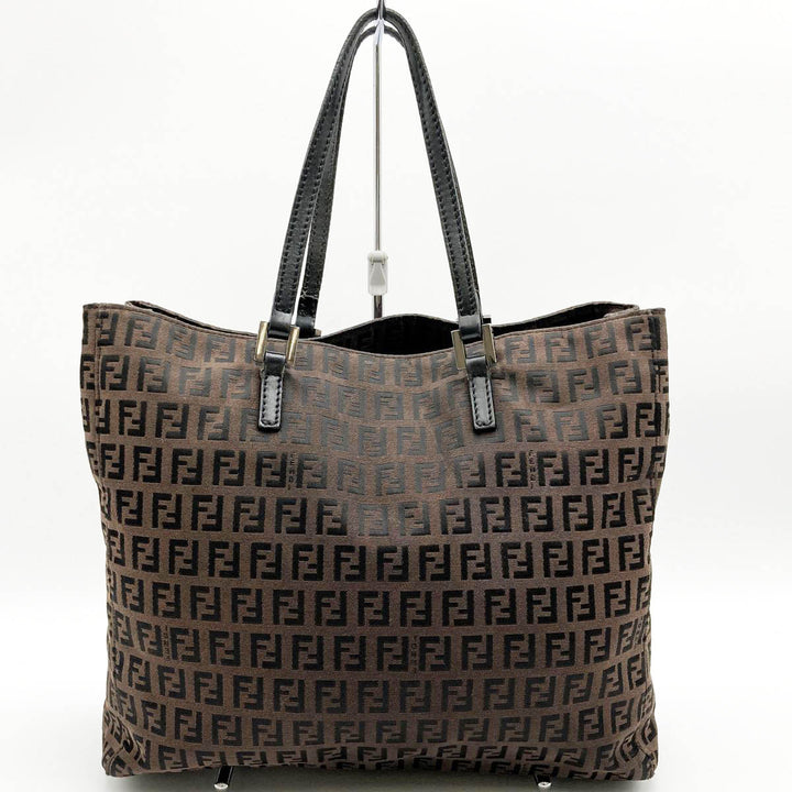 FENDI フェンディ 
 8BH073 トートバッグ 
キャンバス ブラウン