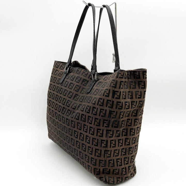 FENDI フェンディ 
 8BH073 トートバッグ 
キャンバス ブラウン