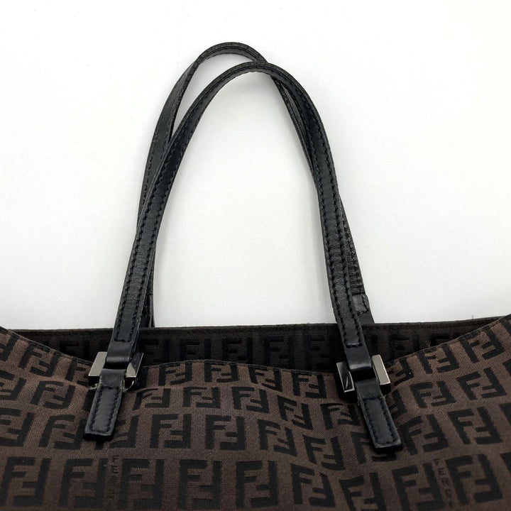 FENDI フェンディ 
 8BH073 トートバッグ 
キャンバス ブラウン