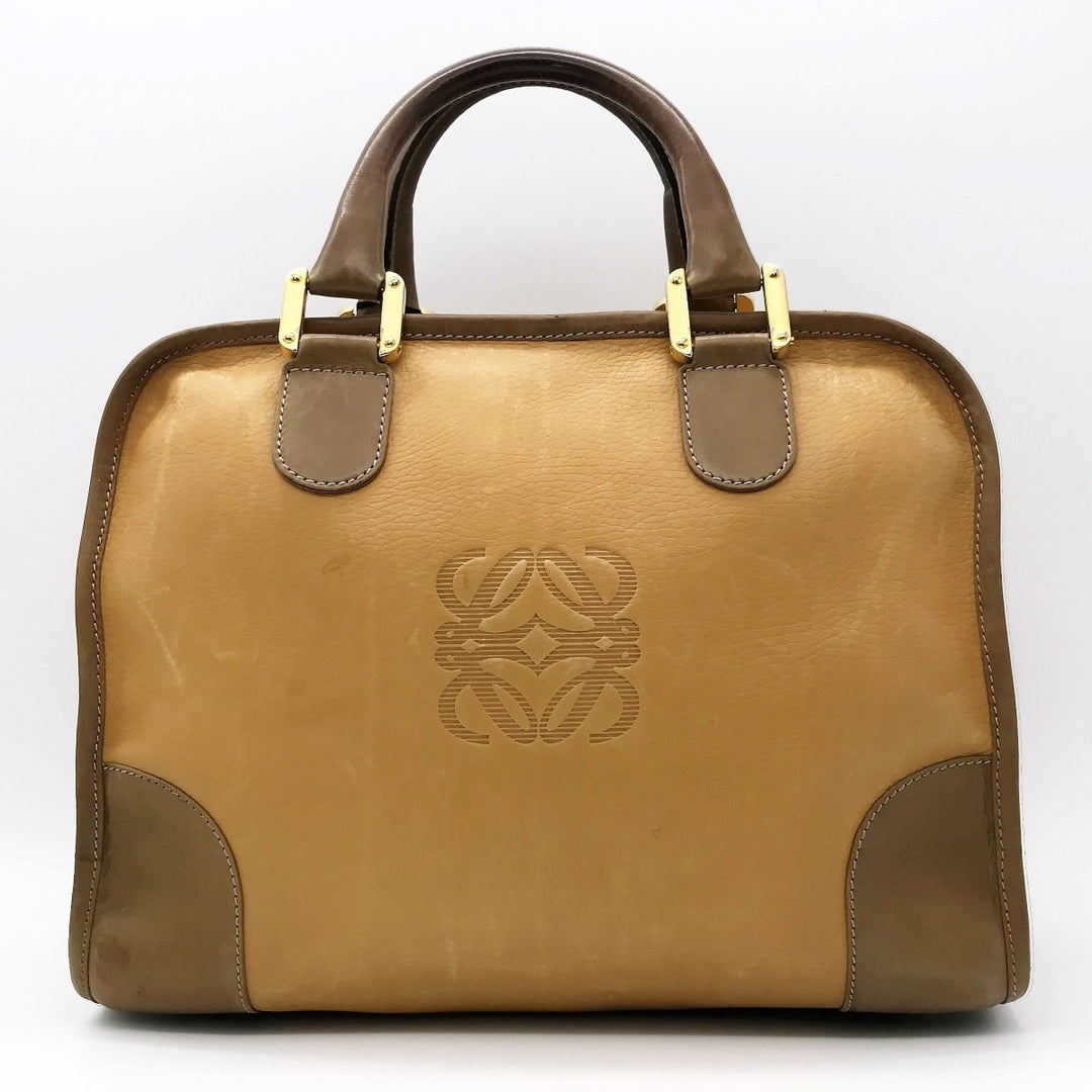 LOEWE ロエベ 
 ハンドバッグ 
レザー キャメル