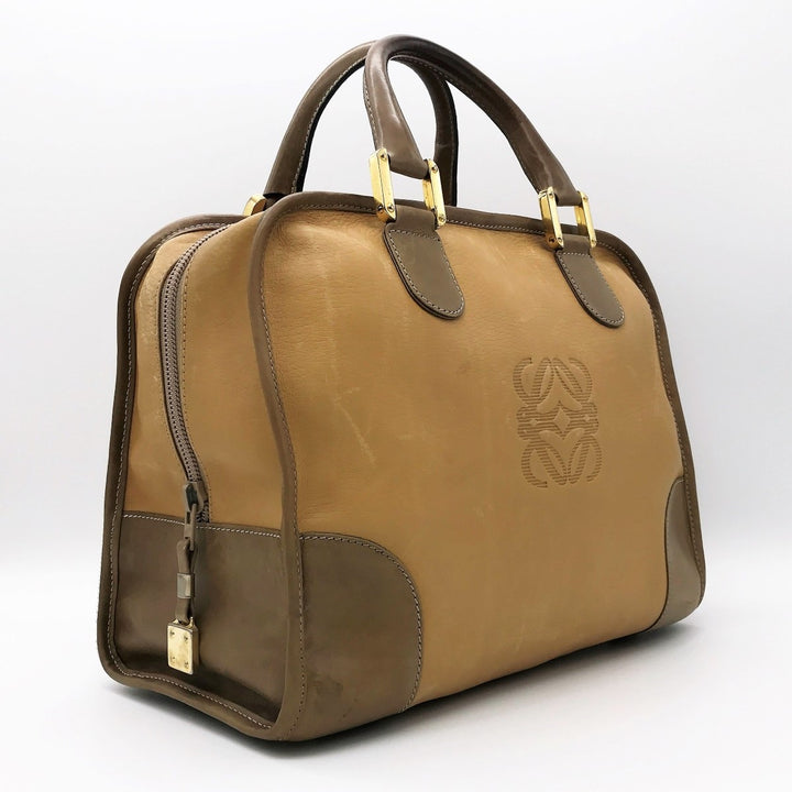LOEWE ロエベ 
 ハンドバッグ 
レザー キャメル