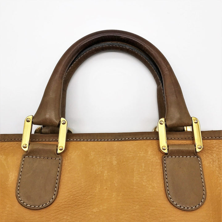 LOEWE ロエベ 
 ハンドバッグ 
レザー キャメル