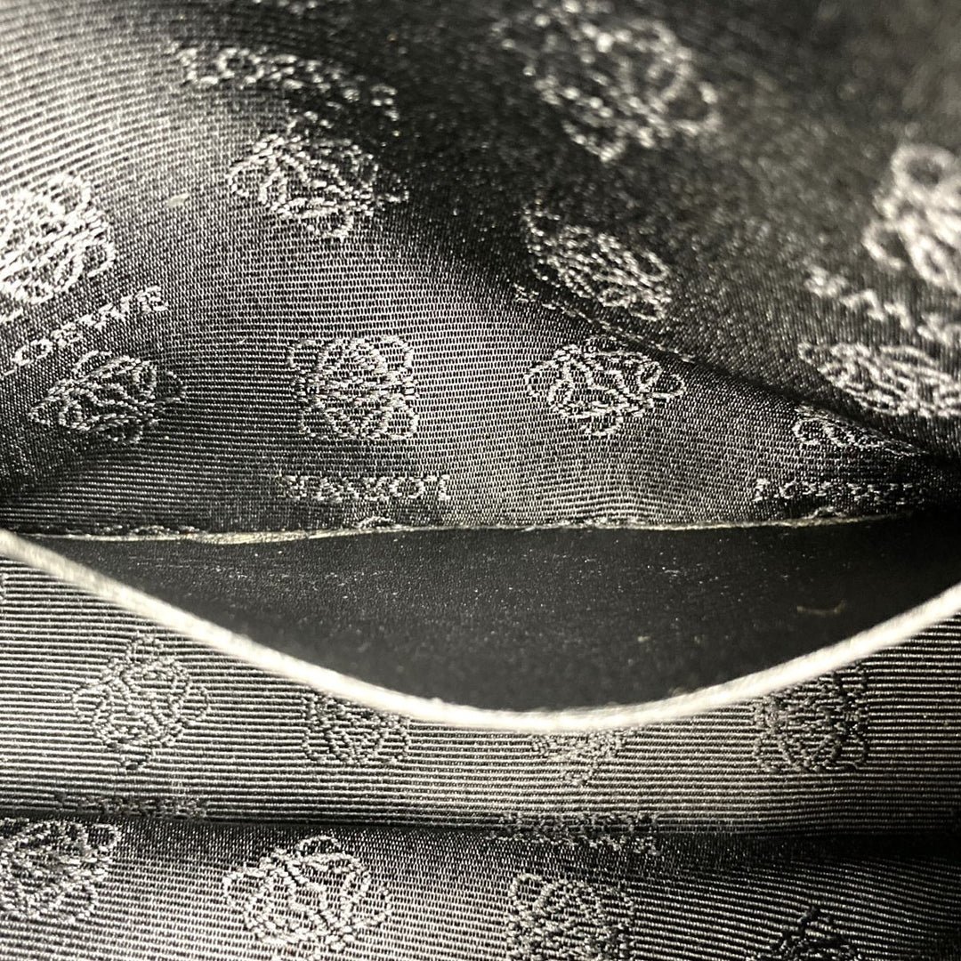 LOEWE ロエベ 
 クラッチバッグ 
レザー ブラック