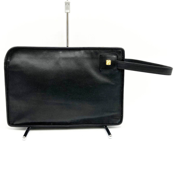 LOEWE ロエベ 
 クラッチバッグ 
レザー ブラック