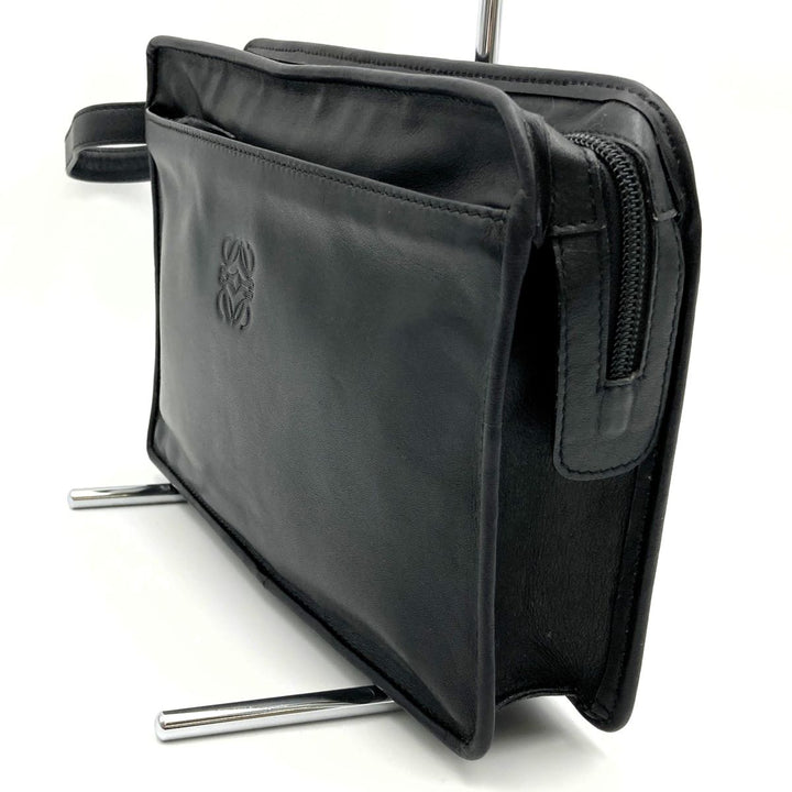 LOEWE ロエベ 
 クラッチバッグ 
レザー ブラック