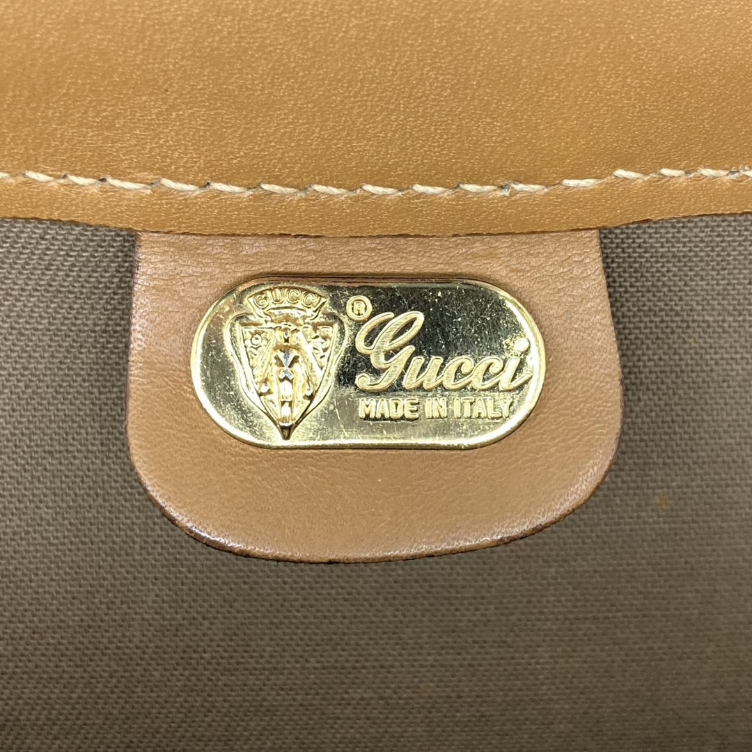 GUCCI グッチ 
 012 122 ボストンバッグ 
PVC/レザー  ベージュ