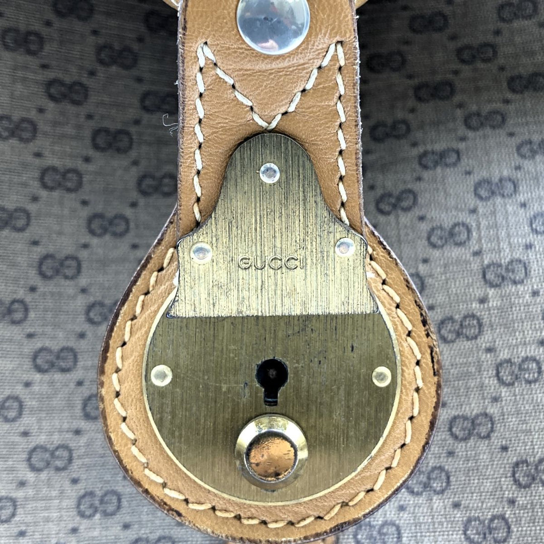 GUCCI グッチ 
 012 122 ボストンバッグ 
PVC/レザー  ベージュ