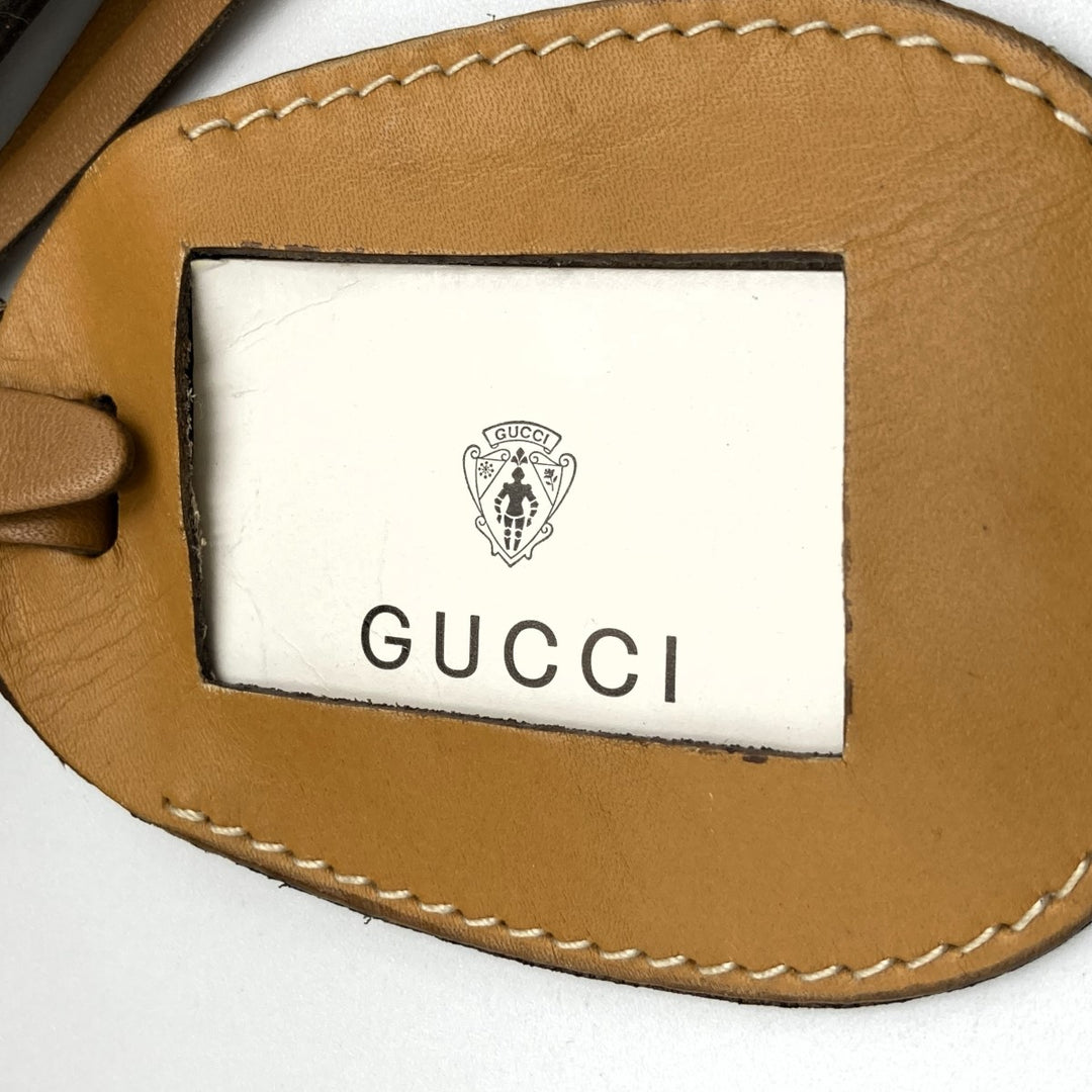 GUCCI グッチ 
 012 122 ボストンバッグ 
PVC/レザー  ベージュ