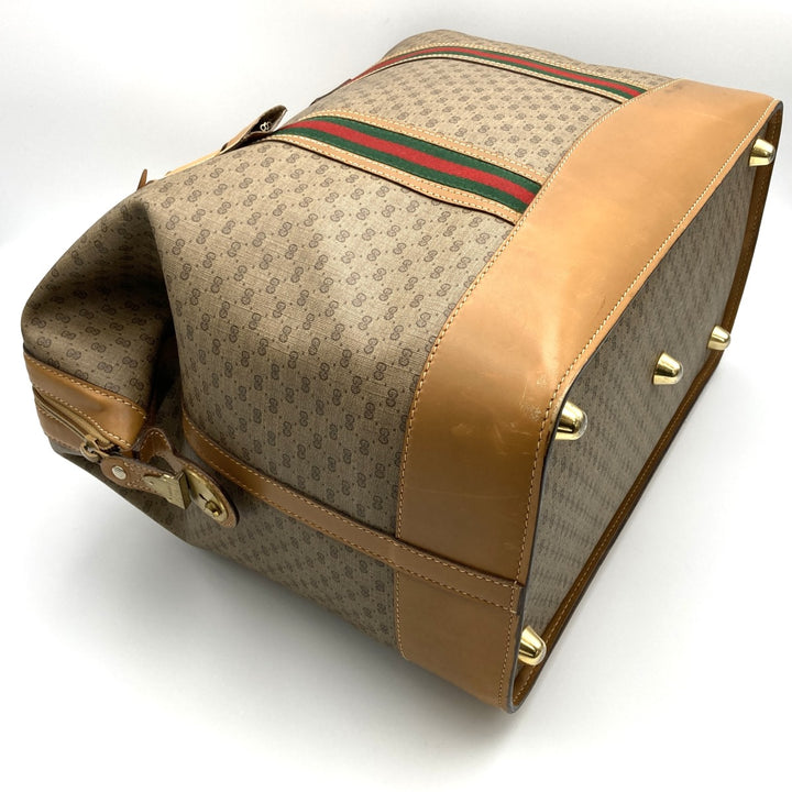 GUCCI グッチ 
 012 122 ボストンバッグ 
PVC/レザー  ベージュ