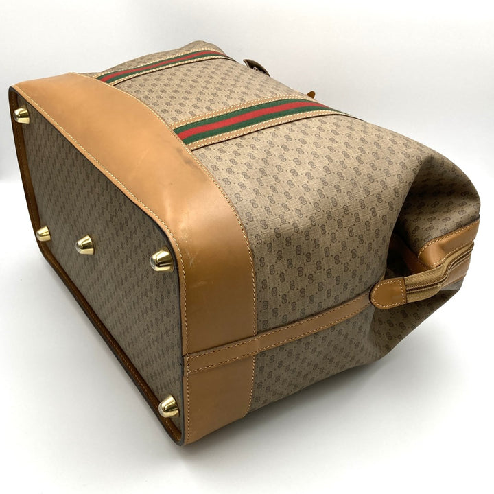 GUCCI グッチ 
 012 122 ボストンバッグ 
PVC/レザー  ベージュ