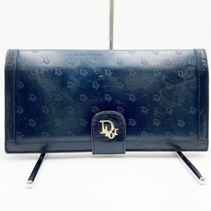 Dior ディオール 
 クラッチバッグ 
レザー ネイビー