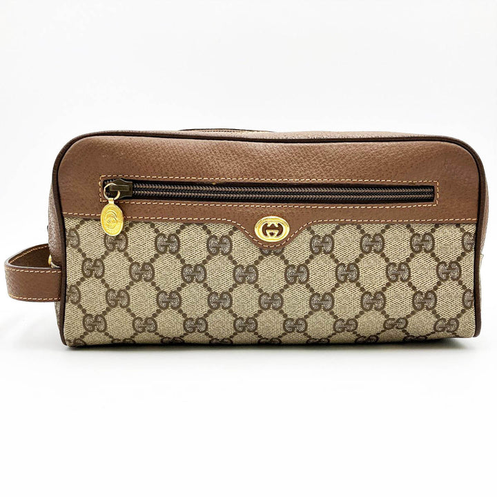 GUCCI グッチ 
 014・58・6087 クラッチバッグ 
GGスプリームキャンバス ブラウン