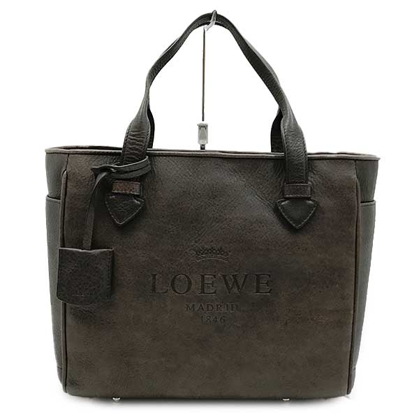 LOEWE ロエベ 
 ハンドバッグ 
レザー ブラウン