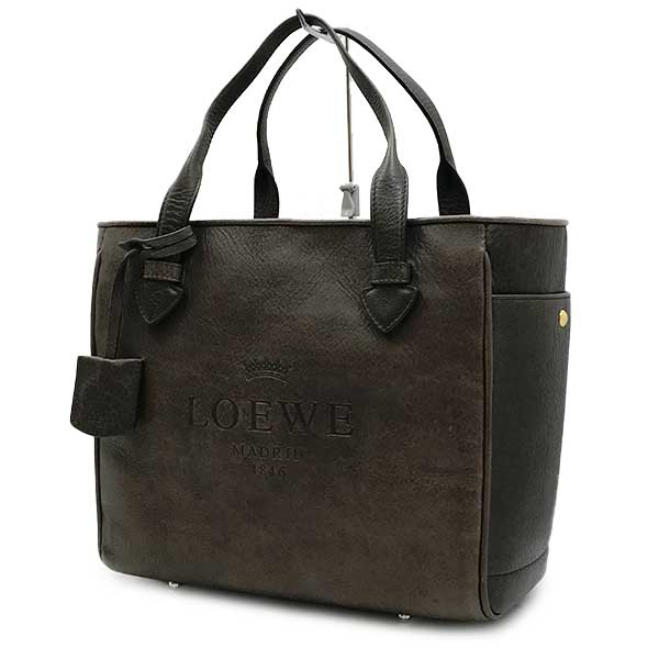 LOEWE ロエベ 
 ハンドバッグ 
レザー ブラウン