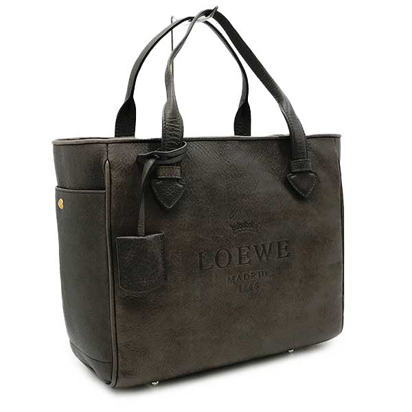 LOEWE ロエベ 
 ハンドバッグ 
レザー ブラウン