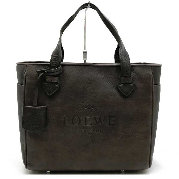 LOEWE ロエベ 
 ハンドバッグ 
レザー ブラウン