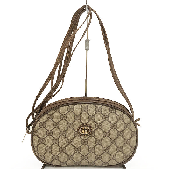 GUCCI グッチ 
 ショルダーバッグ 
PVCコーティングキャンバス/レザー  ベージュ系 中古