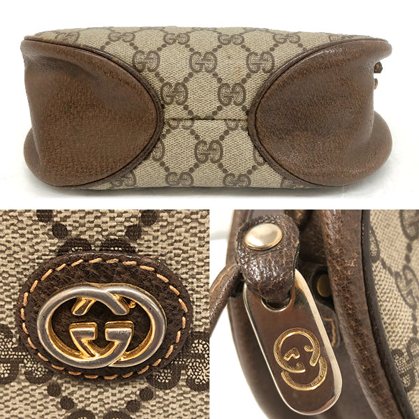 GUCCI グッチ 
 ショルダーバッグ 
PVCコーティングキャンバス/レザー  ベージュ系 中古