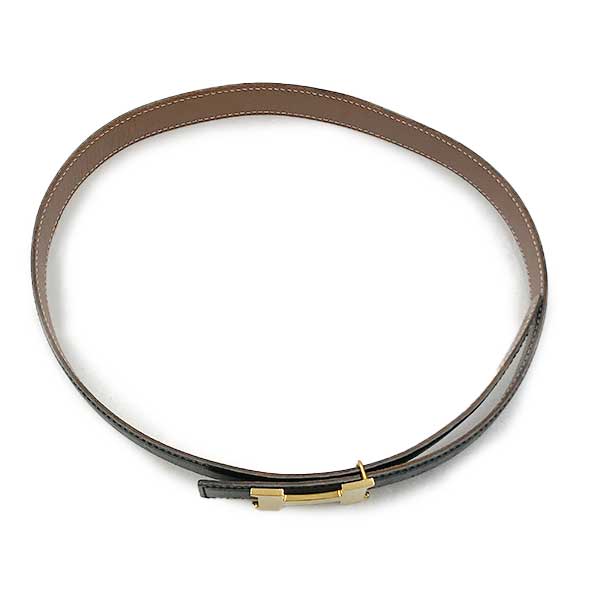 HERMES エルメス 
 リヴァルドゥブルトゥール ベルト 
レザー ブラック