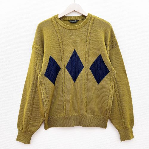 Christian Dior クリスチャンディオール 
 セーター 
ウール カーキ