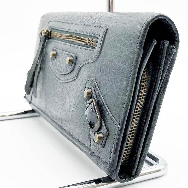 BALENCIAGA バレンシアガ 
 クラシックコンチネンタル 253038 長財布 
レザー グリーン