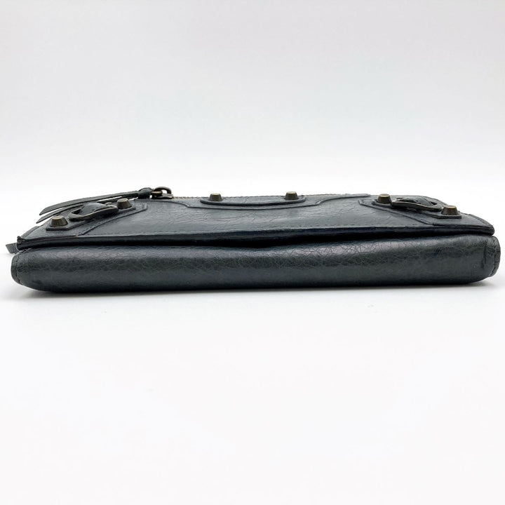 BALENCIAGA バレンシアガ 
 クラシックコンチネンタル 253038 長財布 
レザー グリーン