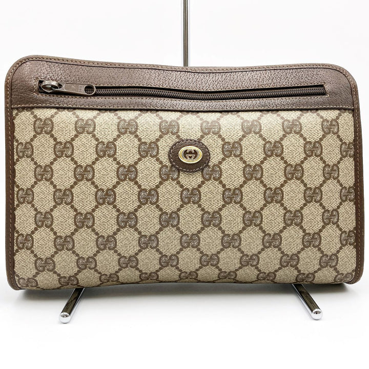 GUCCI グッチ 
 97・01・037 クラッチバッグ 
GGスプリームキャンバス ブラウン