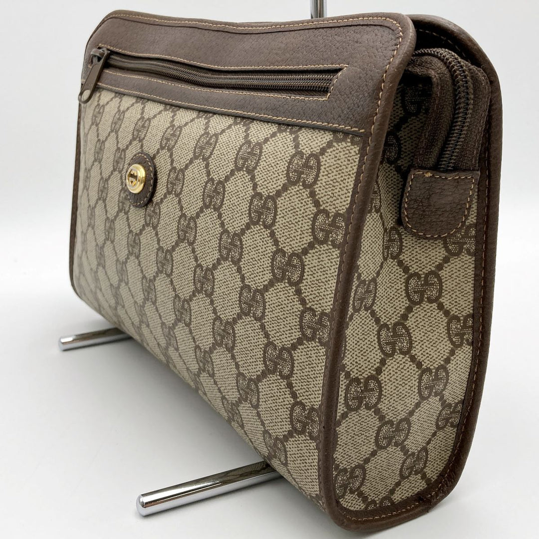 GUCCI グッチ 
 97・01・037 クラッチバッグ 
GGスプリームキャンバス ブラウン