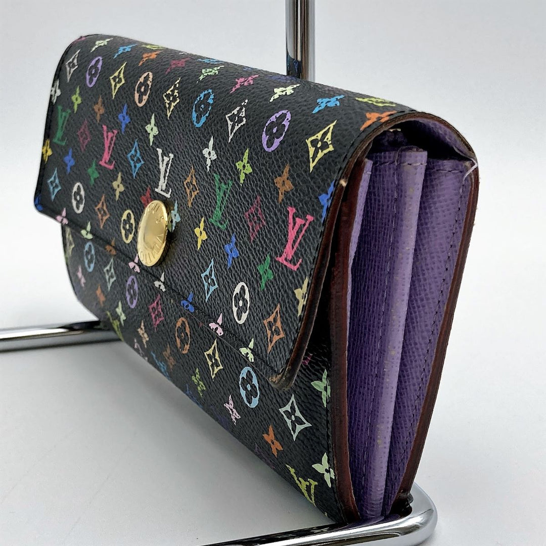 LOUIS VUITTON ルイ・ヴィトン 
 ポルトフォイユ・サラ ヴィオレ M60273 長財布 
PVC ブラック