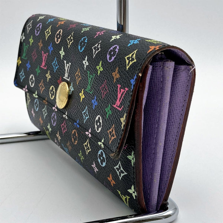 LOUIS VUITTON ルイ・ヴィトン 
 ポルトフォイユ・サラ ヴィオレ M60273 長財布 
PVC ブラック