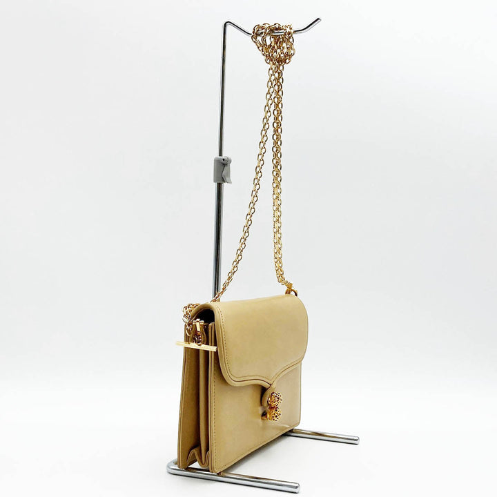 GUCCI グッチ 
 ショルダーバッグ 
レザー ベージュ