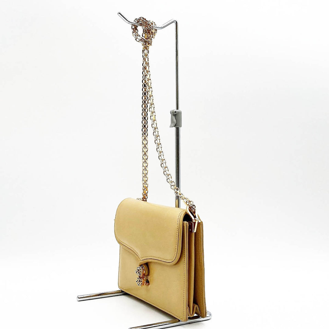 GUCCI グッチ 
 ショルダーバッグ 
レザー ベージュ