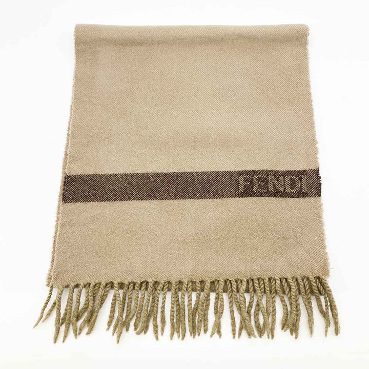 FENDI フェンディ 
 マフラー 
ウール ブラウン