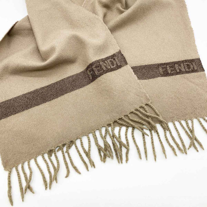 FENDI フェンディ 
 マフラー 
ウール ブラウン