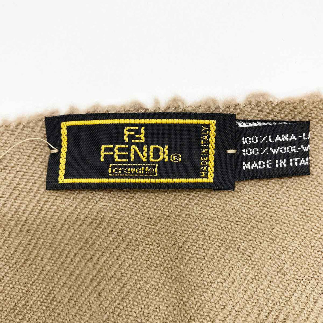 FENDI フェンディ 
 マフラー 
ウール ブラウン