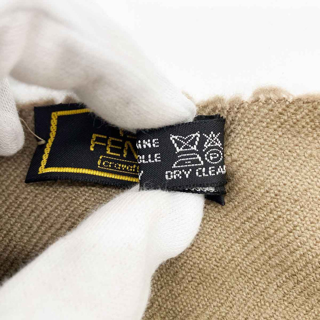 FENDI フェンディ 
 マフラー 
ウール ブラウン