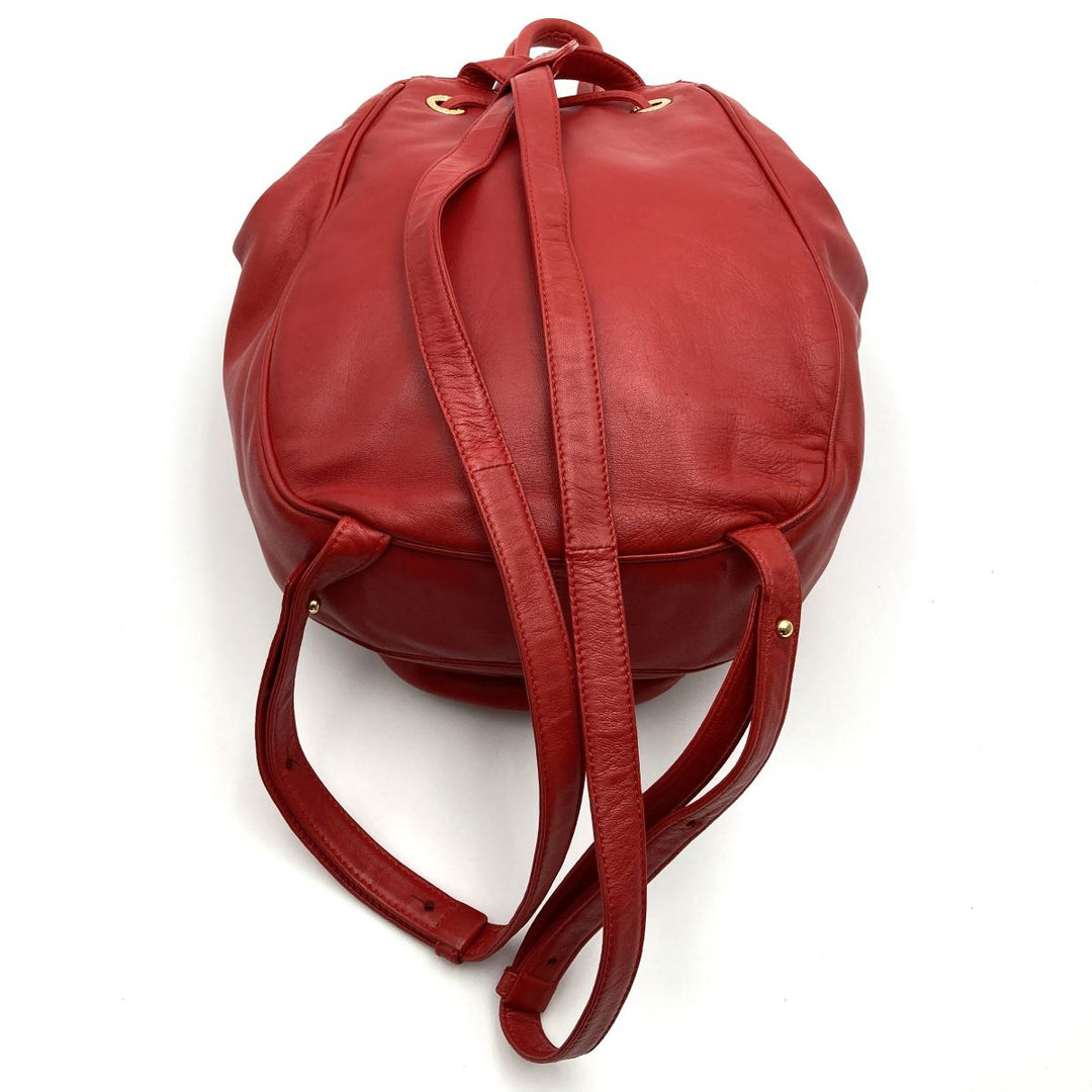 LOEWE ロエベ 
 リュック・デイパック 
レザー レッド